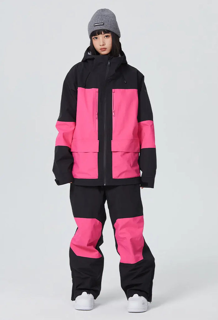 Women Ski Outfits 2 Pieces Snowboarding Jackets & Pants 