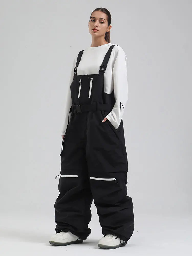 Women's Gsou Snow Mountain Chill Freestyle Baggy Snowboard Bibs 