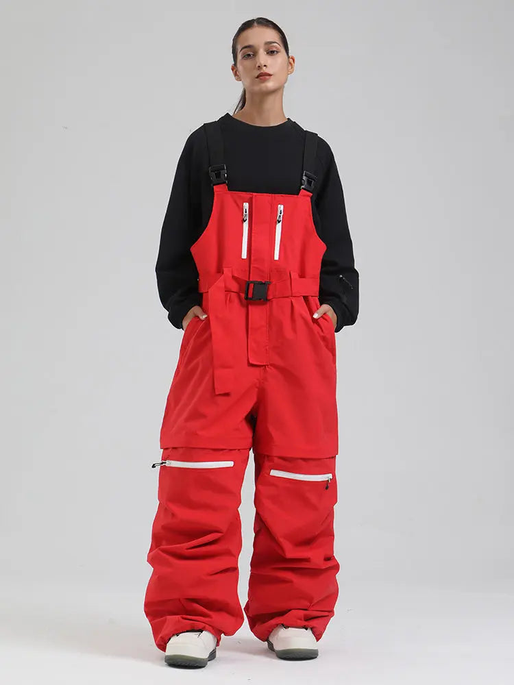 Women's Gsou Snow Mountain Chill Freestyle Baggy Snowboard Bibs 