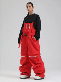 Women's Gsou Snow Mountain Chill Freestyle Baggy Snowboard Bibs 