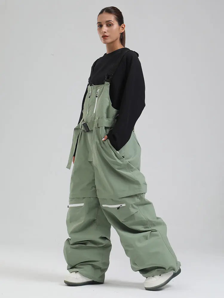 Women's Gsou Snow Mountain Chill Freestyle Baggy Snowboard Bibs 