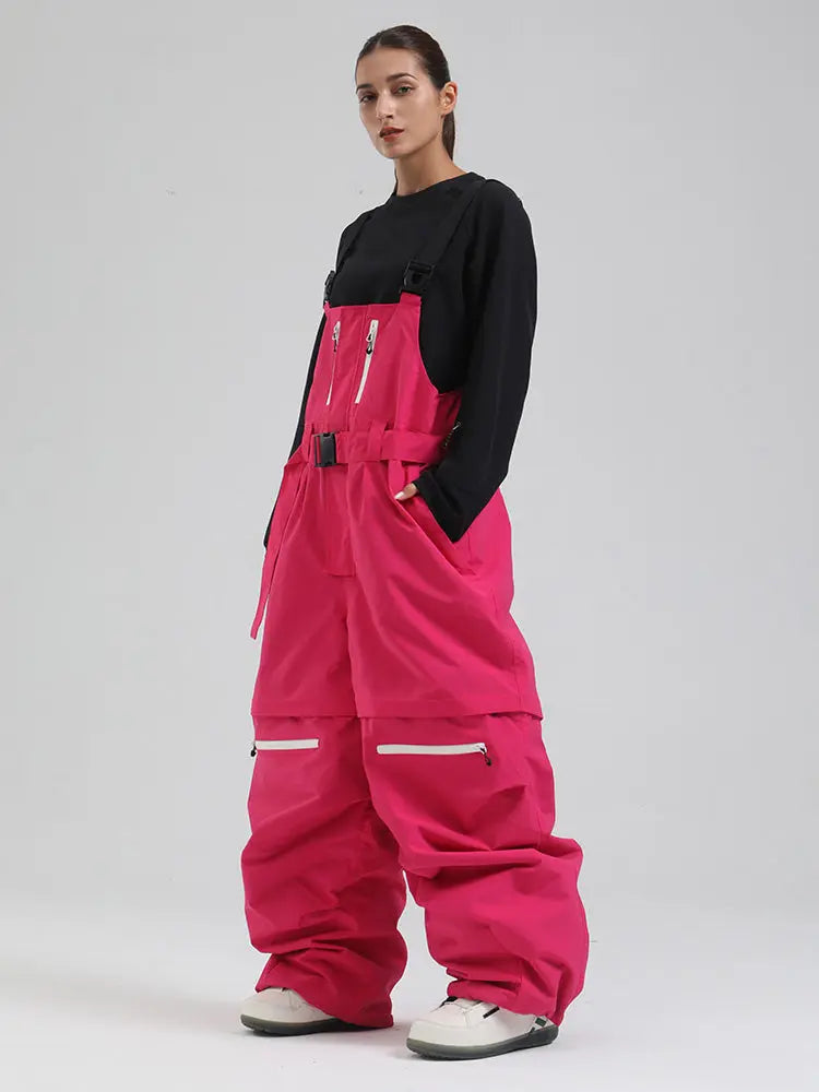 Women's Gsou Snow Mountain Chill Freestyle Baggy Snowboard Bibs 