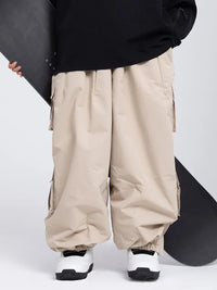 Women's Rabbit Snow Freestyle Cargo Baggy Snowboard Pants 