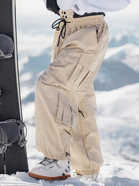 Women's Rabbit Snow Freestyle Cargo Baggy Snowboard Pants 