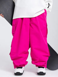 Women's Rabbit Snow Freestyle Cargo Baggy Snowboard Pants 