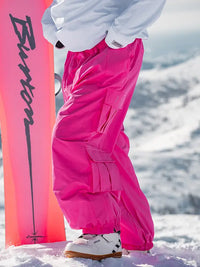Women's Rabbit Snow Freestyle Cargo Baggy Snowboard Pants 