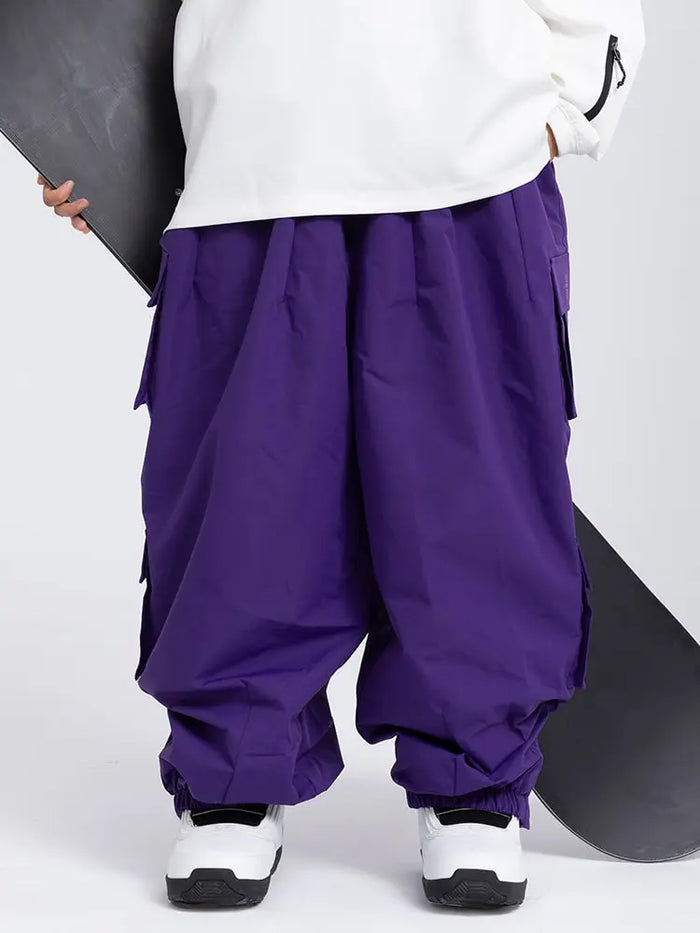 Women's Rabbit Snow Freestyle Cargo Baggy Snowboard Pants 