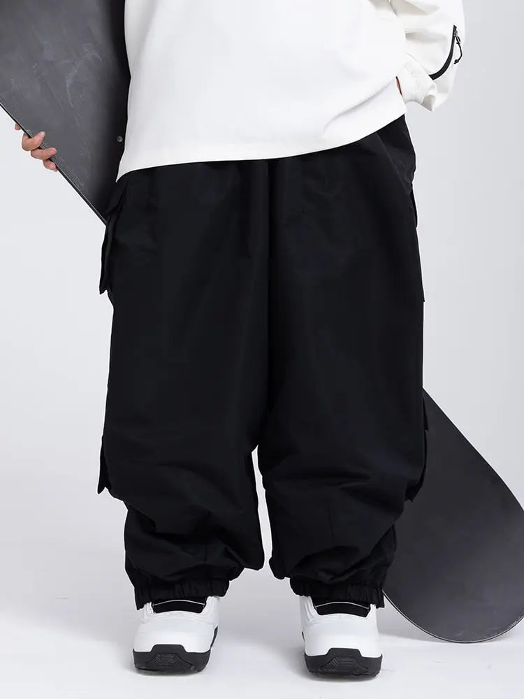 Women's Rabbit Snow Freestyle Cargo Baggy Snowboard Pants 