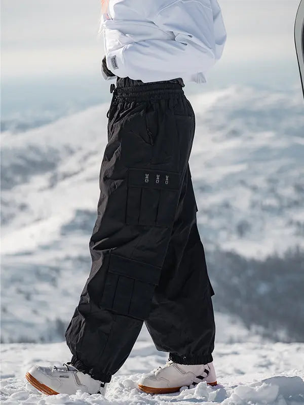 Women's Rabbit Snow Freestyle Cargo Baggy Snowboard Pants 