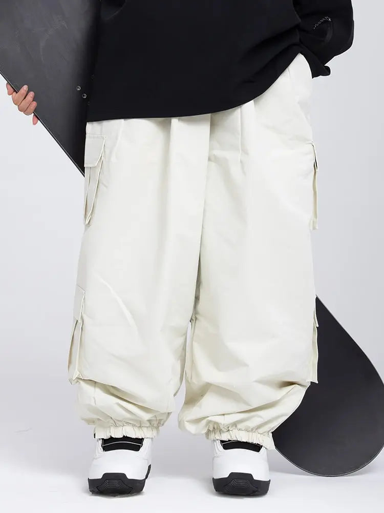 Women's Rabbit Snow Freestyle Cargo Baggy Snowboard Pants 