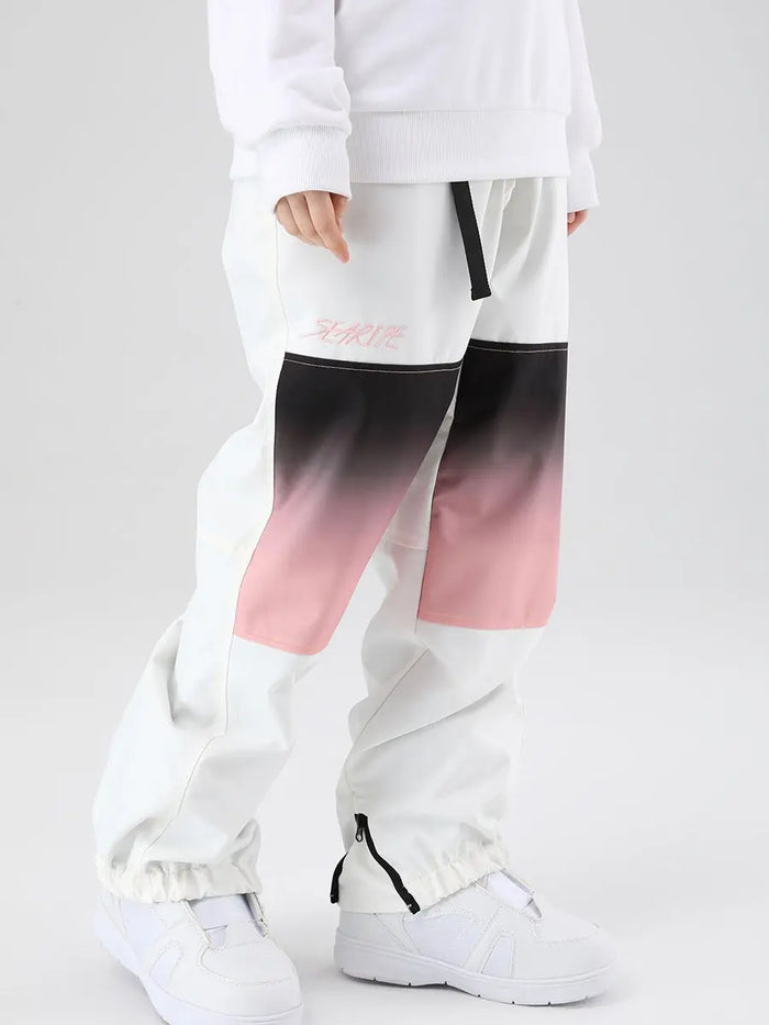 Women's Snowboard Pants Color Block Design - RIUIYELE