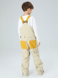 Boys Snow Bib Pants With High Waist overalls