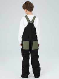 Boys Snow Bib Pants With High Waist overalls