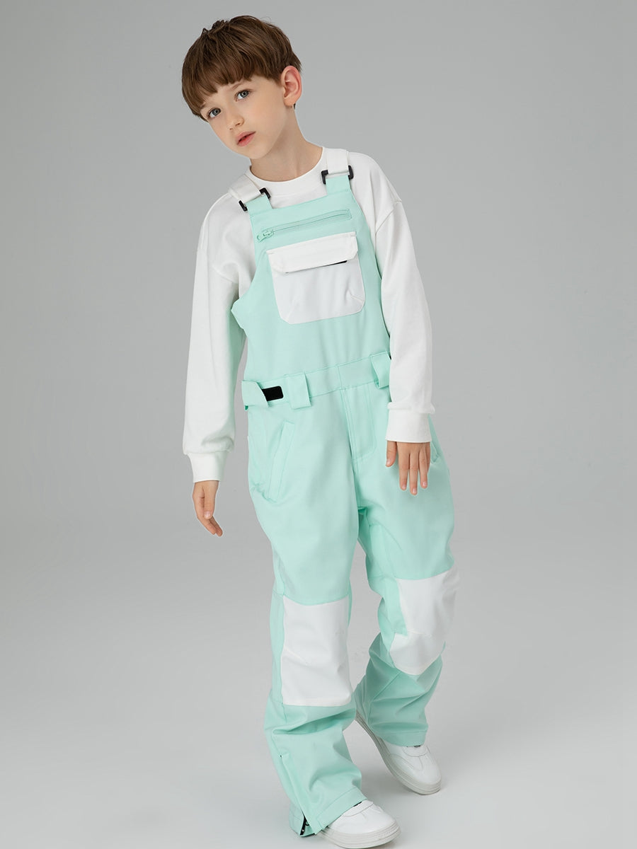 Boys Snow Bib Pants With High Waist overalls