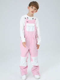 Boys Snow Bib Pants With High Waist overalls