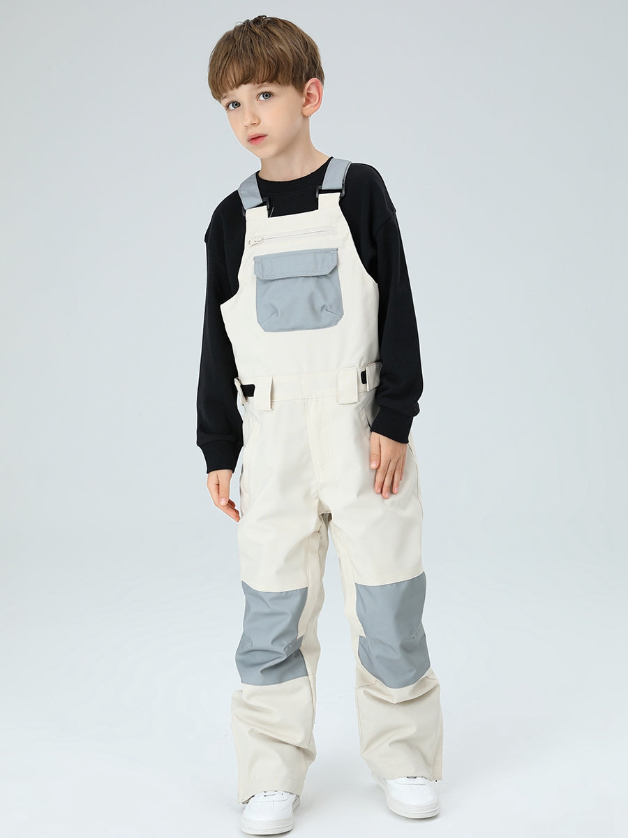 Boys Snow Bib Pants With High Waist overalls