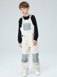 Boys Snow Bib Pants With High Waist overalls