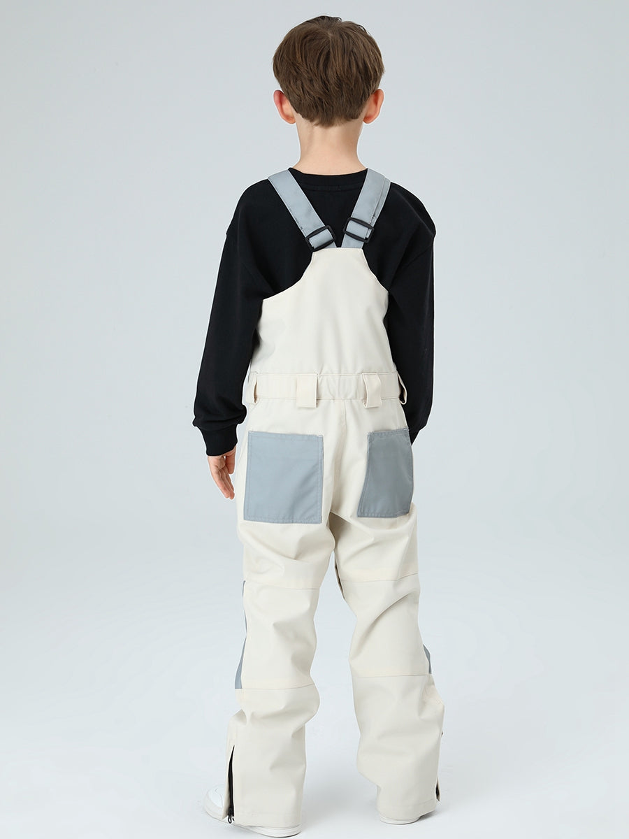 Boys Snow Bib Pants With High Waist overalls