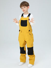 Boys Snow Bib Pants With High Waist overalls