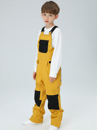 Boys Snow Bib Pants With High Waist overalls