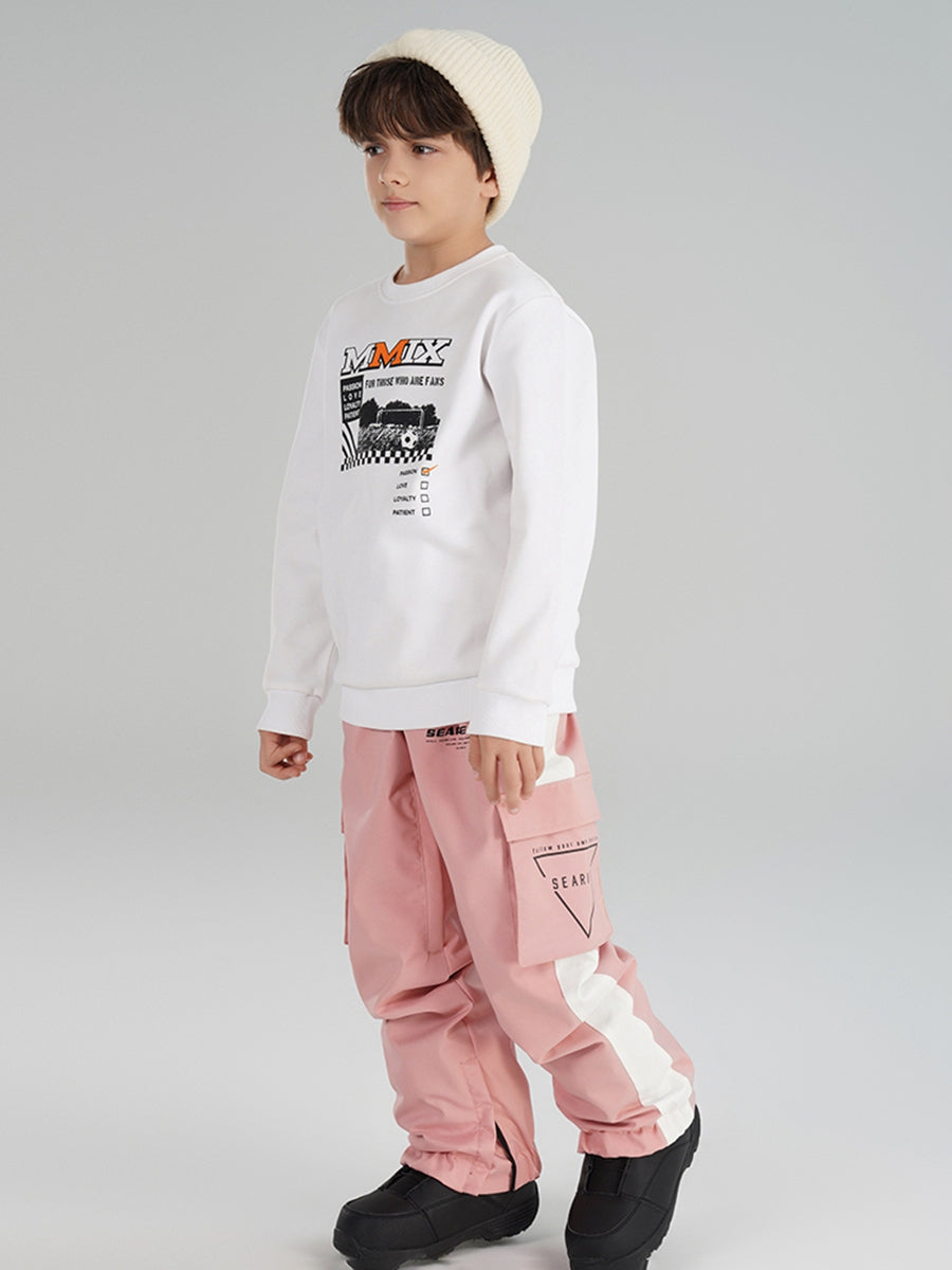 Riuiyele Boys Stripe Tape ski Jogger Pants