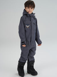 Riuiyele Boys Demin One Piece Snowsuits