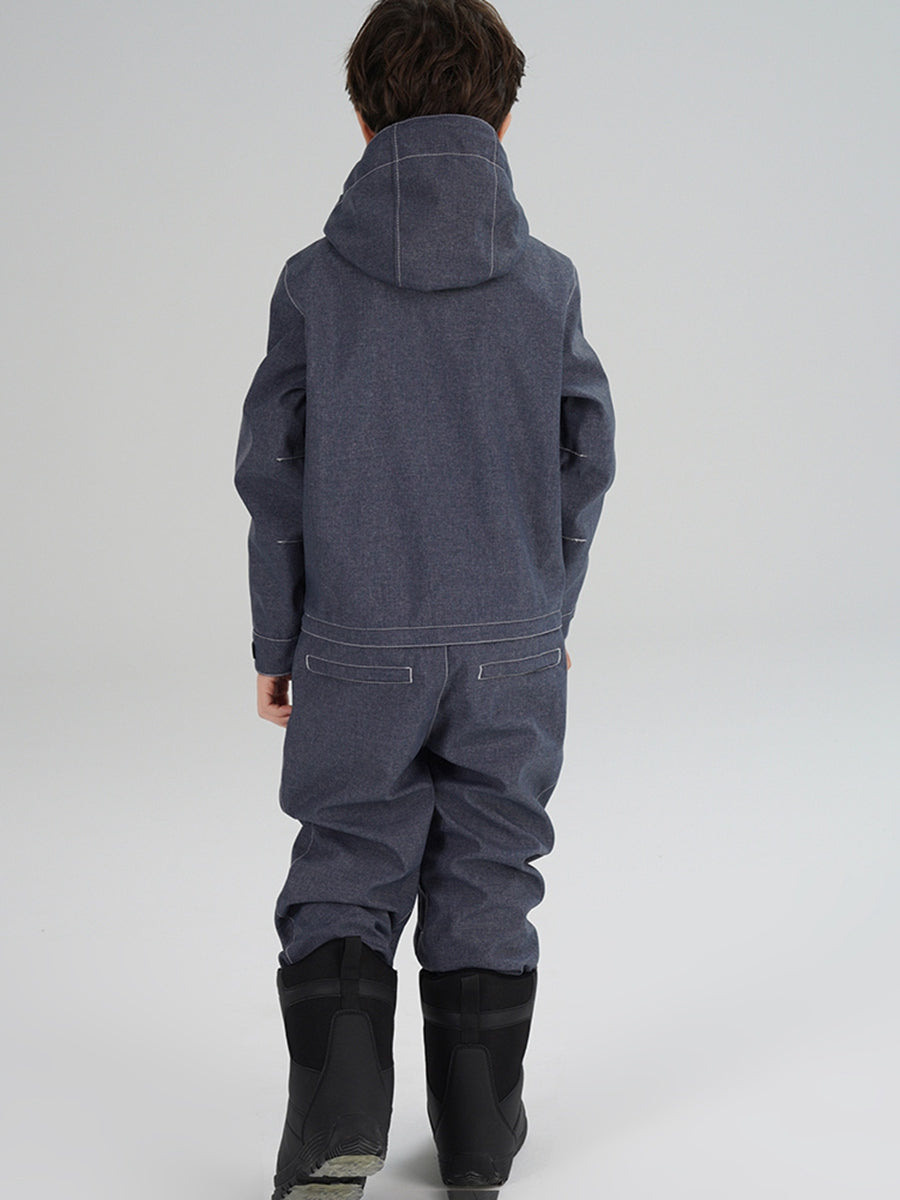 Riuiyele Boys Demin One Piece Snowsuits