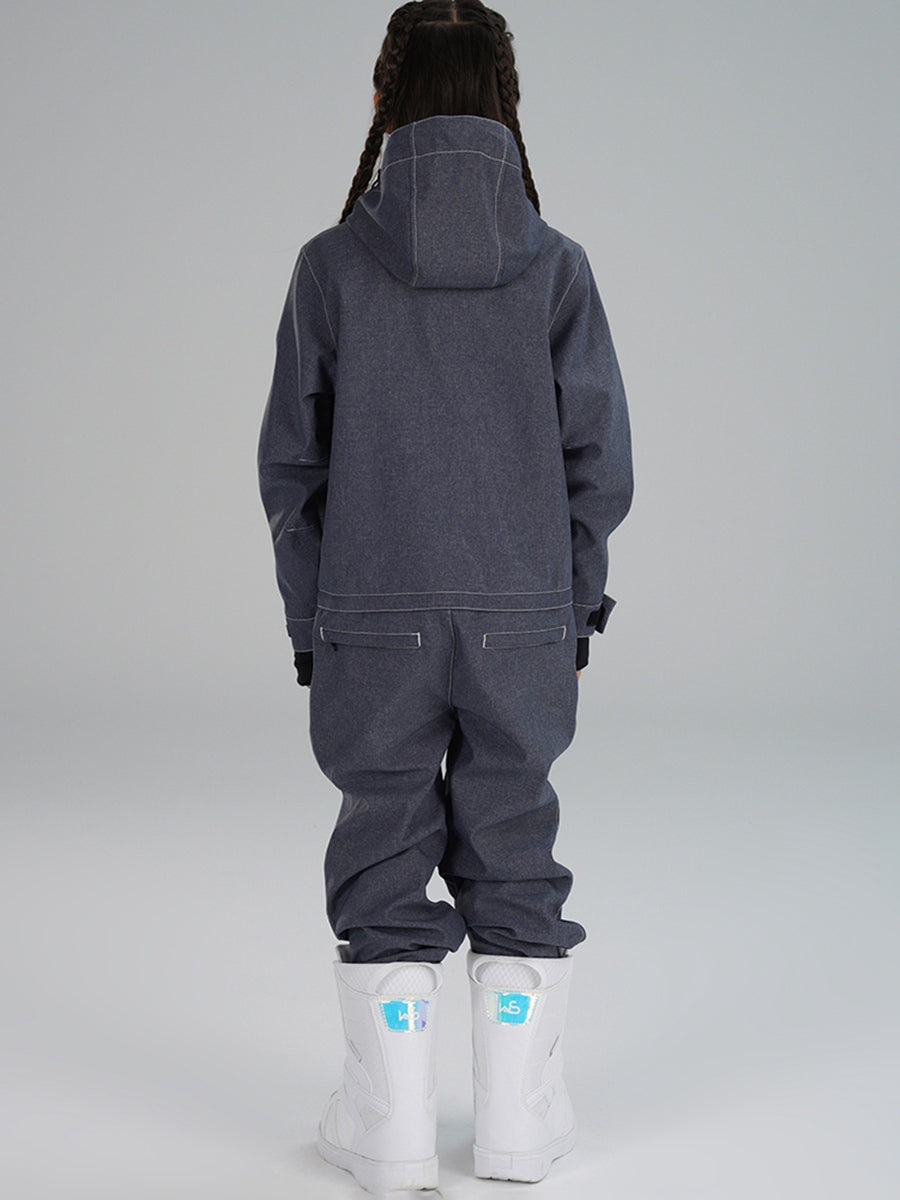 Riuiyele Girls Demin One Piece Snowsuits