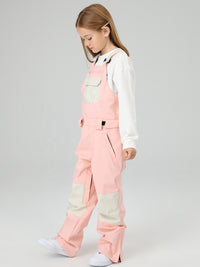 Girls Snow Bib Pants With High Waist overalls