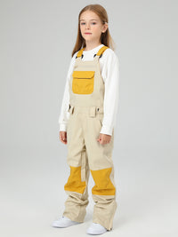 Girls Snow Bib Pants With High Waist overalls