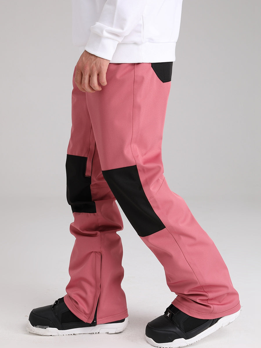 Men's Snow Pants Color Block Design