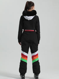 Riuiyele Retro Women's One Piece Ski Suit